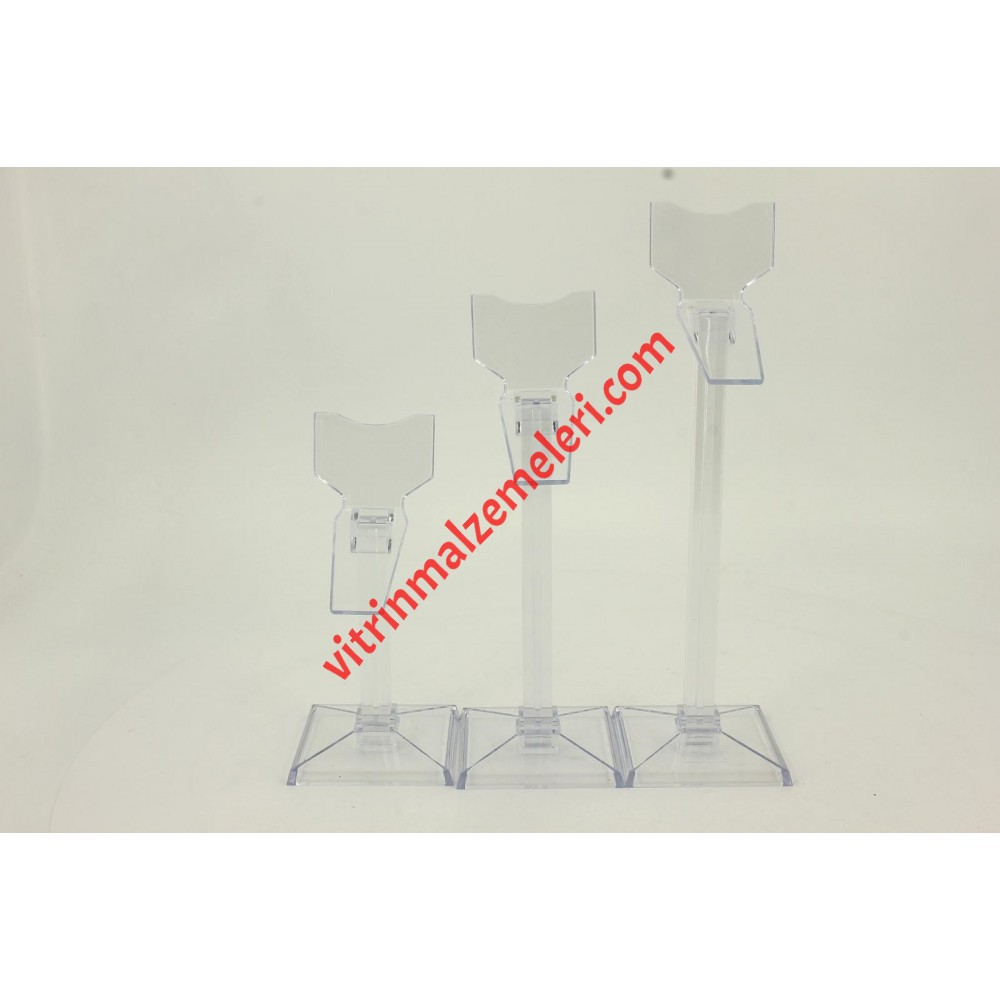 Plastik Masa Üstü Üçlü Bayan Ayakkabı Teşhir Standı