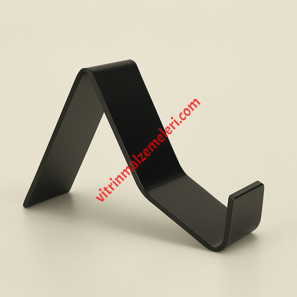 Plastik Z Şeklinde Ayakkabı Teşhir Standı Şeffaf