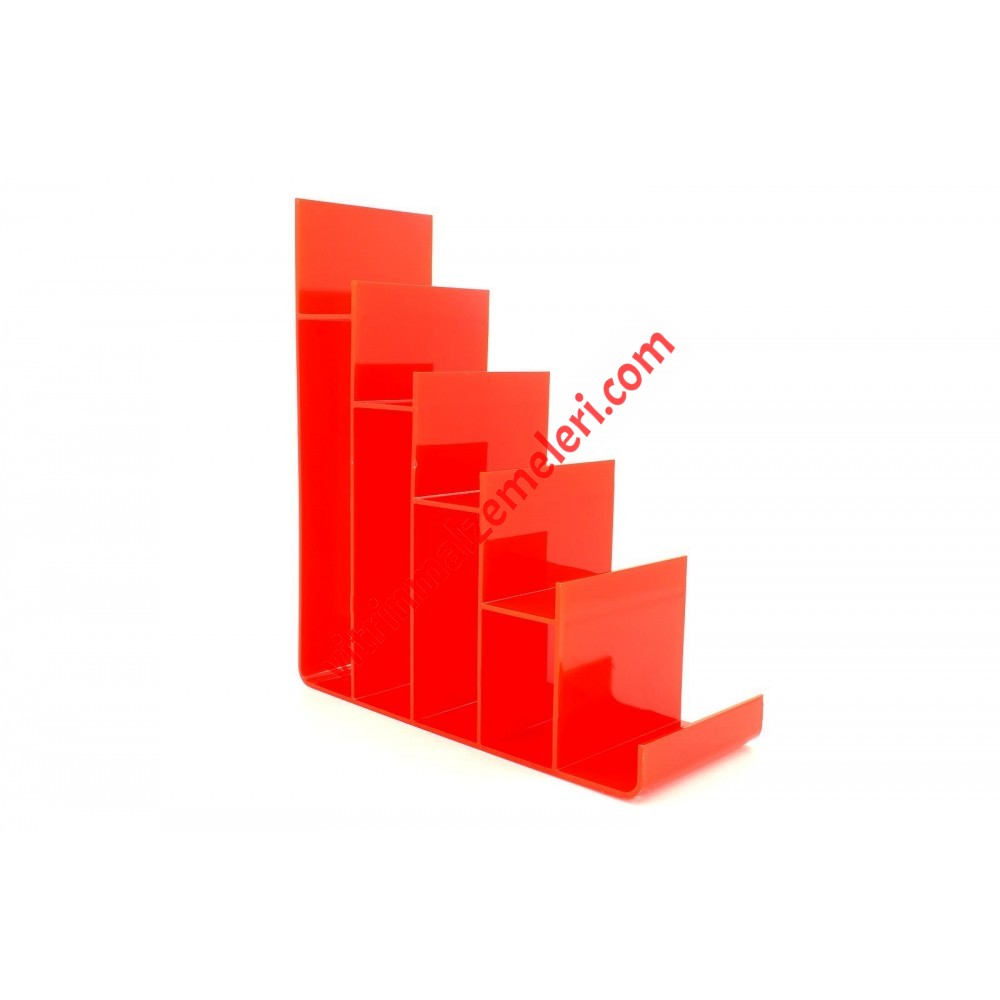 Cüzdan ve Abiye Çanta Teşhir Standı Plastik Kırmızı