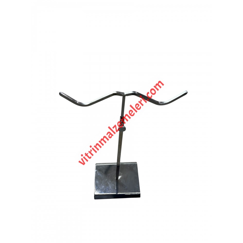 Metal Krom ve Siyah Yükseklik Ayarlı İkili Çanta Askılıgı