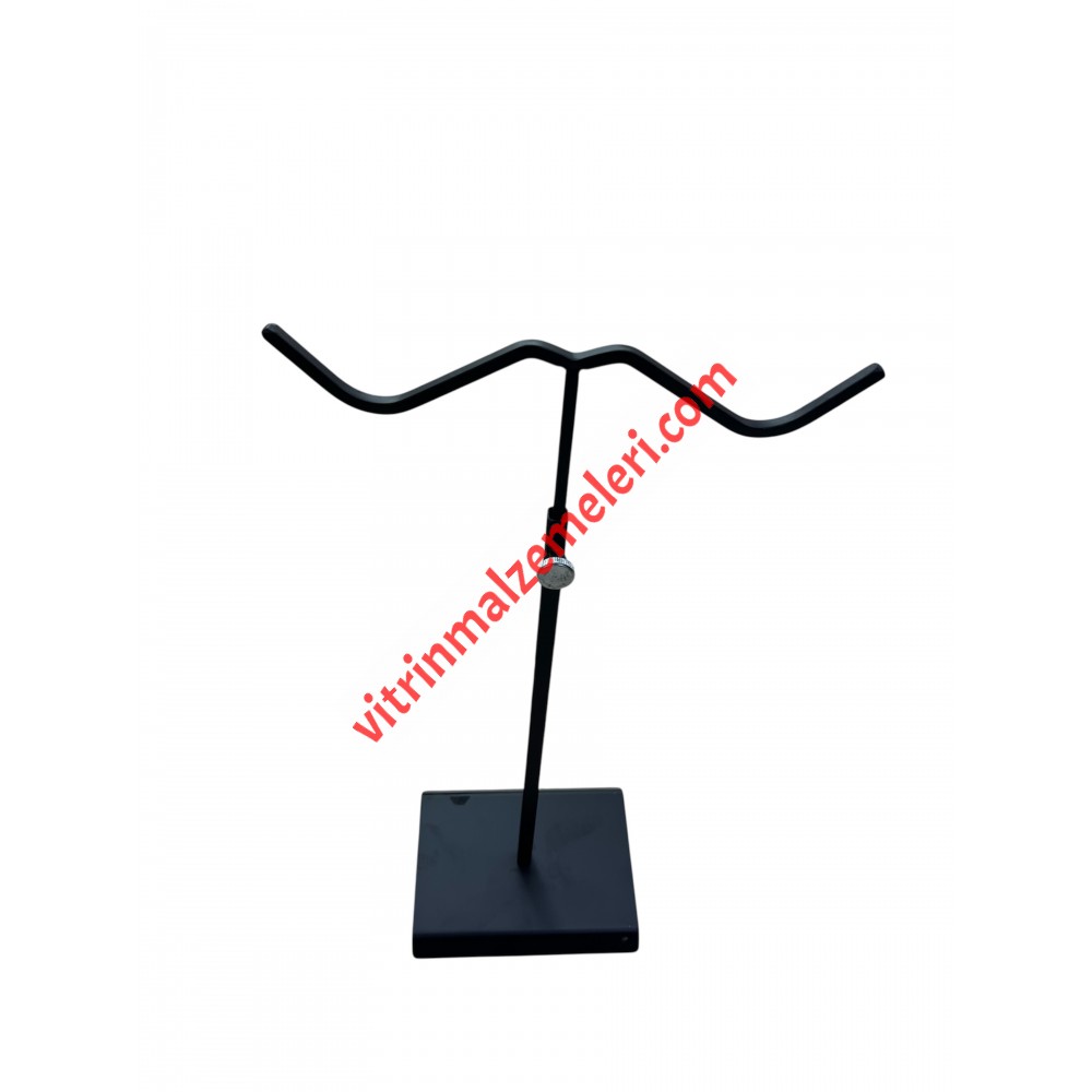 Metal Krom ve Siyah Yükseklik Ayarlı İkili Çanta Askılıgı