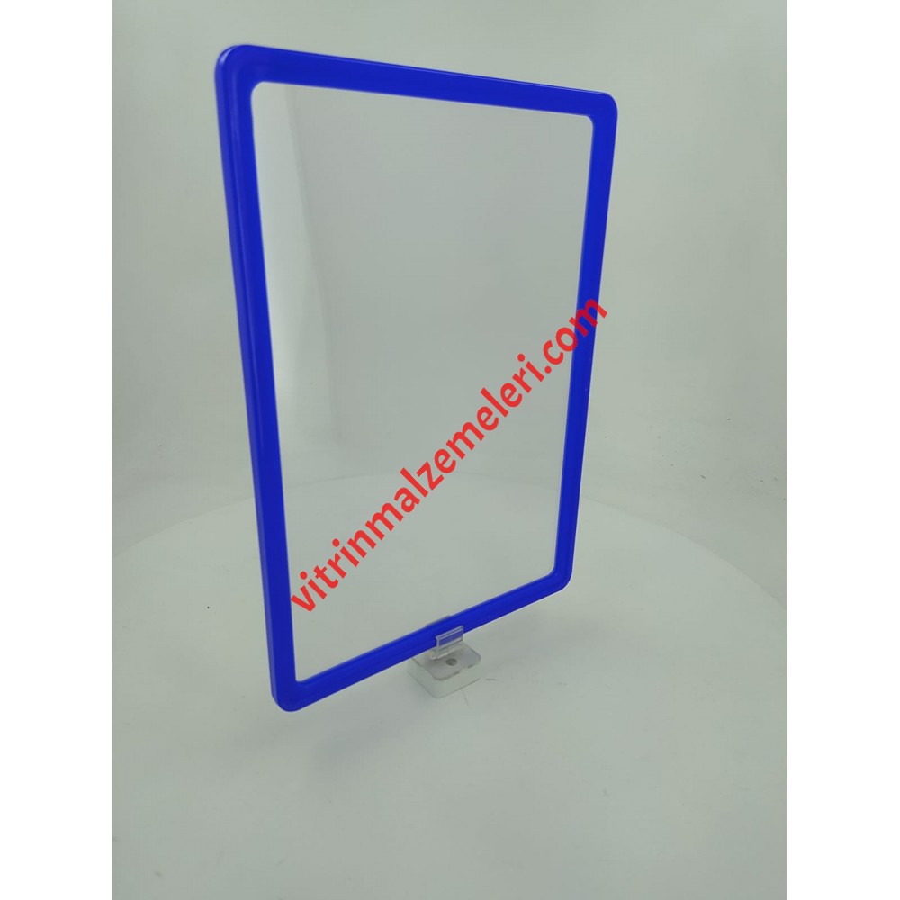 Mıknatıslı Plastik Ürün Tanıtım ve Fiyatlandırma Levhası Mavi