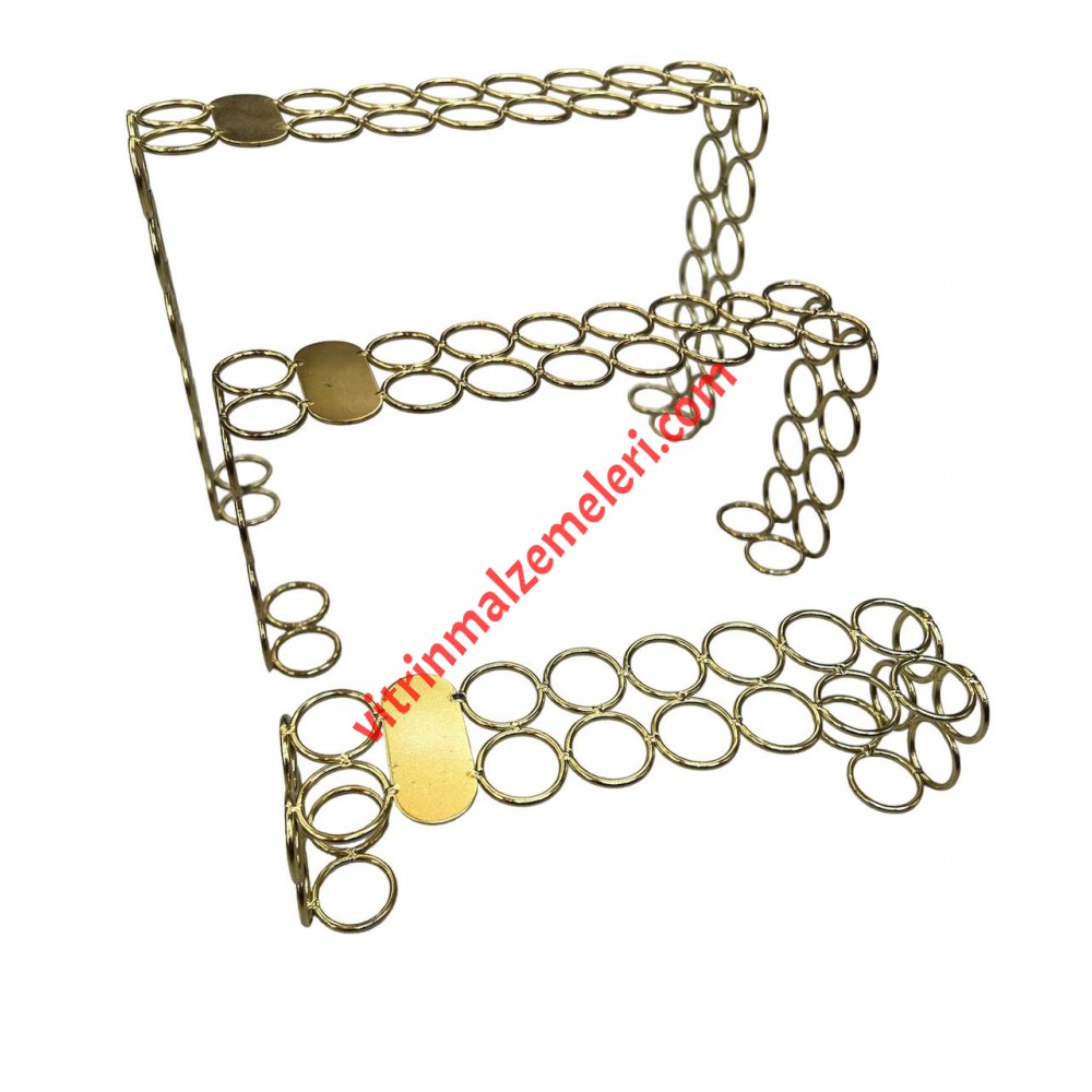 Altın Pul Üçlü Merdiven Ayakkabı Teşhir Standı