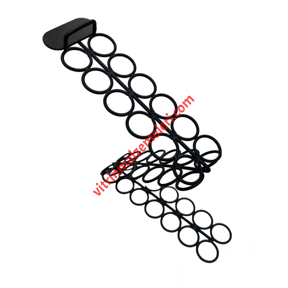 Siyah Pul Z Metal Ayakkabı Teşhir Standı