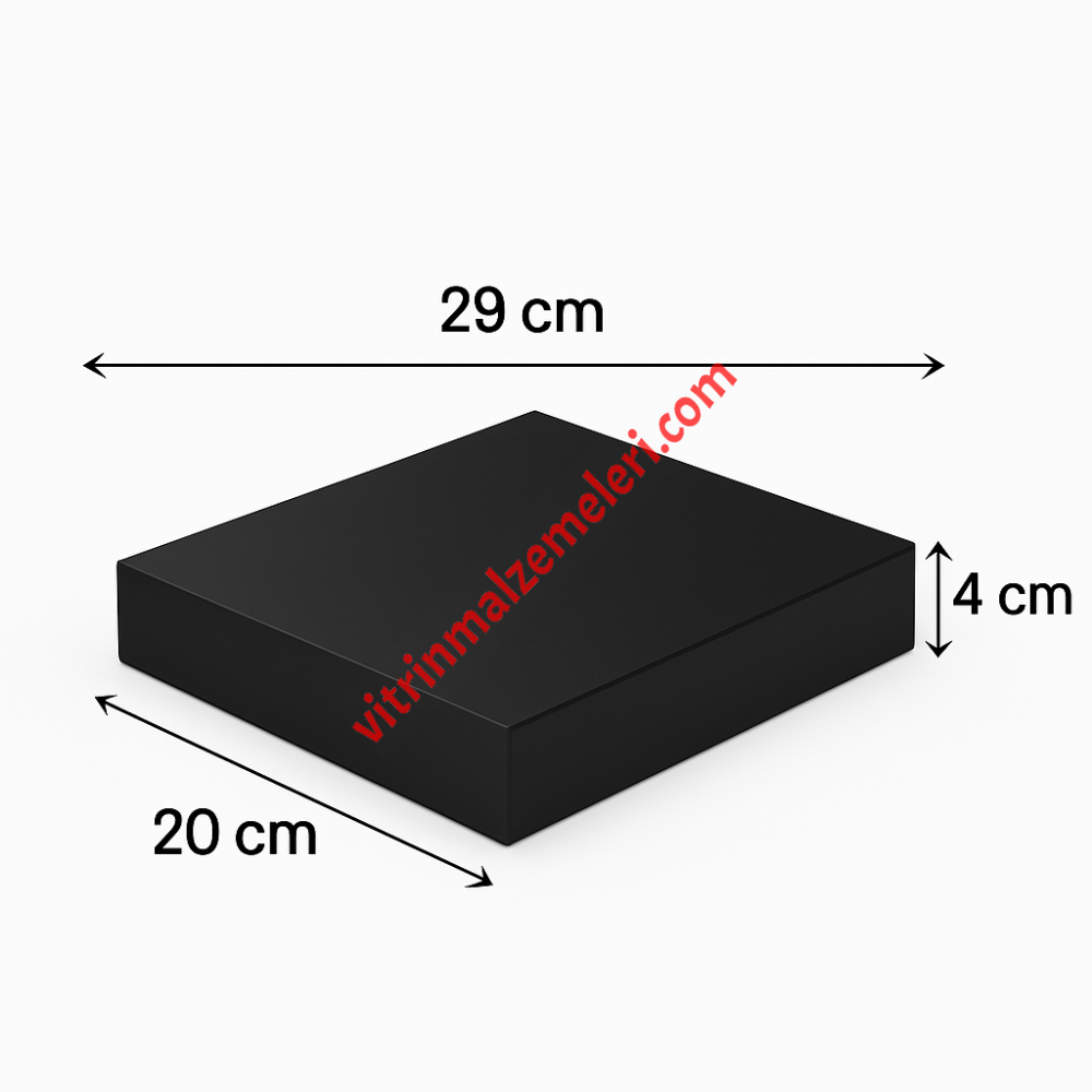 Siyah 3 Kg Taşıma Kapasiteli 20 x 20 cm Kare Elektrikli Dönen Stand Modeli