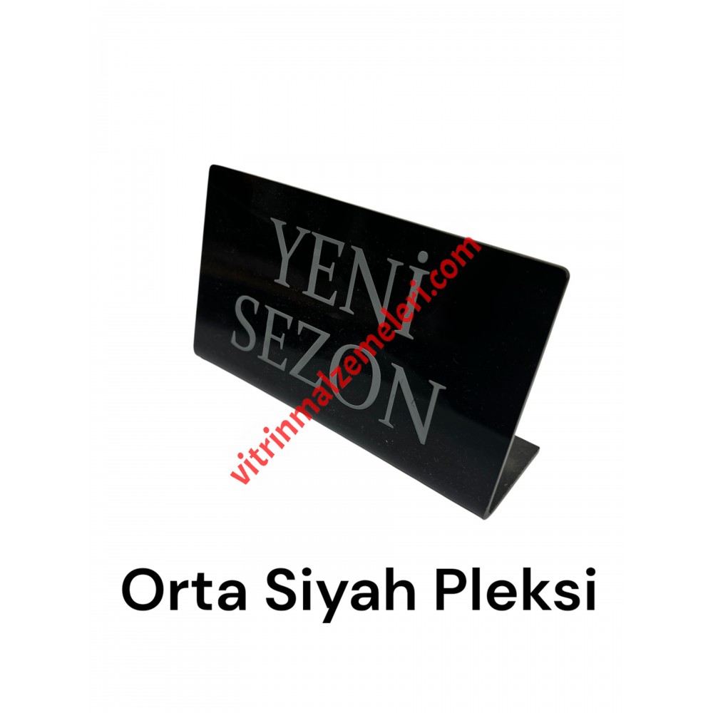PLEKSİ ÜRÜN TANITIM VE BİLGİLENDİRME ÇERÇEVELERİ ORTA SİYAH MODEL