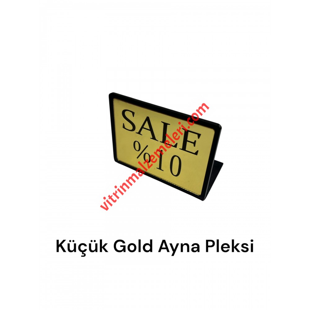 PLEKSİ ÜRÜN TANITIM VE BİLGİLENDİRME ÇERÇEVELERİ KÜÇÜK GOLD AYNA MODEL